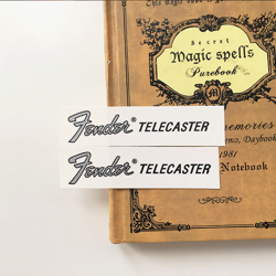 2PCS FENDER TELECASTER WATERSLIDE TRANSFER GUITAR NECK HEADSTOCK DECALS STICKER