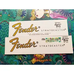 2PCS FENDER STRATOCASTER GUITAR WATERSLIDE TRANSFER NECK HEADSTOCK DECAL STICKER