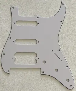 FITS FENDER PLAYER STRATOCASTER FLOYD ROSE HSS GUITAR PICKGUARD 3 PLY WHITE