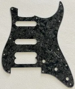 FITS FENDER PLAYER STRATOCASTER FLOYD ROSE HSS GUITAR PICKGUARD BLACK PEARL