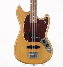 FENDER MEXICO PLAYER MUSTANG BASS PJ AGED NATURAL USED 2021 W/SOFT CASE