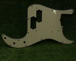 AGED PICKGUARD FOR FENDER P BASS - VINTAGE CREAM WIDE BEVEL