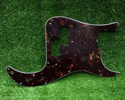AGED PICKGUARD FOR FENDER P BASS - BROWN TORTOISE SHELL CELLULOID TOP