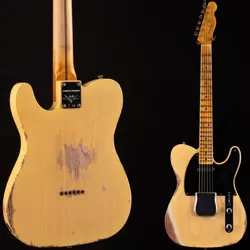 FENDER CUSTOM SHOP 50S DOUBLE ESQUIRE HEAVY RELIC FADED AGED NOCASTER BLONDE 589