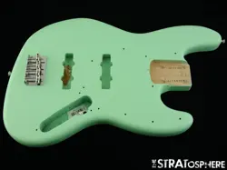 FENDER AMERICAN PERFORMER JAZZ J BASS BODY   HARDWARE USA SATIN SURF GREEN