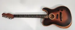 FENDER AMERICAN ACOUSTASONIC TELECASTER MAHOGANY GUITAR SUNBURST WITH GIG BAG