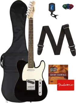 FENDER SQUIER BULLET TELECASTER - BLACK W/ GIG BAG