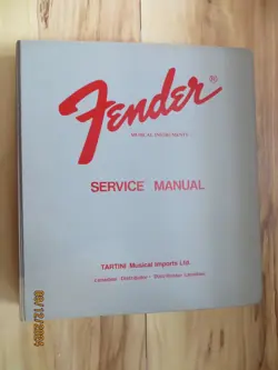 RARE FENDER GUITAR AMP USA PARTS ACCESSORIES INFORMATION ETC.. CATALOG BINDER