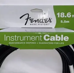 NEW FENDER PRO SERIES 18.6' INSTRUMENT CORD CABLE STRAIGHT TO STRAIGHT