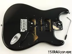 FENDER SQUIER SONIC SERIES STRATOCASTER STRAT HSS BODY & HARDWARE BLACK