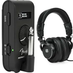 FENDER MUSTANG MICRO PLUS HEADPHONE GUITAR AMP WITH PRESONUS HD9 HEADPHONES