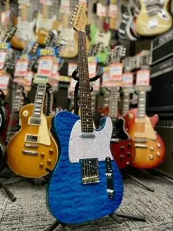 FENDER MIJ FSR HYBRID II TELECASTER GP  CARRIBIAN BLUE TRANS  2023