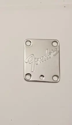 1994 FENDER AMERICAN STRATOCASTER PLUS GUITAR NECK PLATE CHROME STRAT TELE 90'S