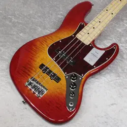 NEW FENDER / 2024 MIJ HYBRID II JAZZ BASS MAPLE FLAME SUNSET ORANGE TRANSPARENT