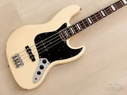 2004 FENDER '75 JAZZ BASS JB75-90US OLYMPIC WHITE W/ USA PICKUPS, JAPAN CIJ