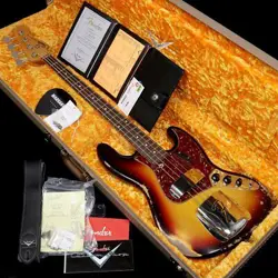 FENDER CUSTOM SHOP 1961 JAZZ BASS HEAVY RELIC 3-COLOR SUNBURST