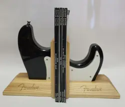 FENDER STRATOCASTER BOOKENDS WITH ORIGINAL BOX EXCELLENT  NEAR MINT