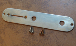 AGED TELE CONTROL PLATE FITS FENDER TELECASTER   SCREWS RELIC NICKEL PLATED