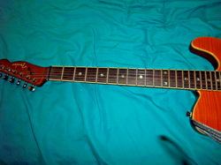 USED FENDER CUSTOM TELECASTER FMT HH - AMBER W/ LAUREL FB