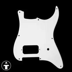 CLEARANCE 8-HOLE WHITE 1-PLY PICKGUARD FOR TOM DELONGE FENDER STRAT