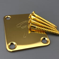 70S  FENDER VINTAGE F GUITAR NECK PLATES GOLD FOR STRATOCASTER AND TELECASTER