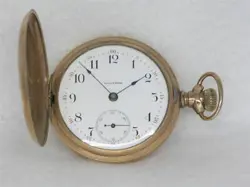 ANTIQUE 16S GOLD FILLED 1888 WALTHAM 17 JEWEL RIVERSIDE POCKET WATCH, RUNNING!