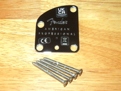 FENDER 2022 USA CHROME LOGO AMERICAN PROFESSIONAL II STRATOCASTER NECK PLATE