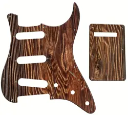 WOOD PICKGUARD GUITAR FOR FENDER US STRATOCASTER START SSS 11 HOLE BACKPLATE