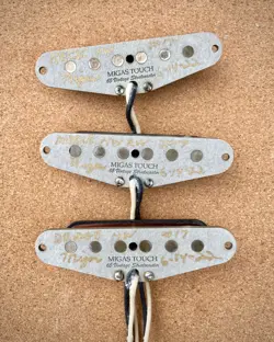 VINTAGE SURF '65 FENDER STRATOCASTER HAND WOUND PICKUP SET BY MIGAS TOUCH
