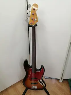 FENDER JAPAN JB62-FL USED 2 ELECTRIC BASS GUITAR