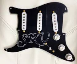 LEFT HANDED FENDER STRATOCASTER LOADED PICKGUARD SRV HAND WOUND SHIELDED PICKUPS