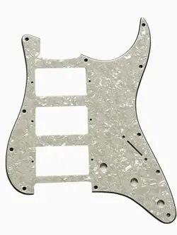 GUITAR PARTS GUITAR PICKGUARD FOR FENDER HHH STRAT 4 PLY IVORY WHITE PEARL