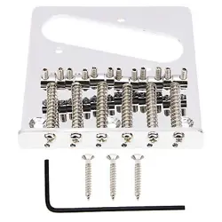 1PCS GUITAR 6 SADDLE BRIDGE TOP LOADER BRIDGE COMPATIBLE WITH FENDER TELE TEL...