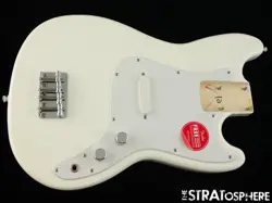 FENDER SQUIER SONIC BRONCO BASS LOADED BODY GUITAR ARCTIC WHITE