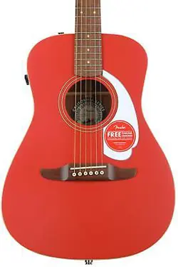 FENDER MALIBU PLAYER ACOUSTIC-ELECTRIC GUITAR - FIESTA RED