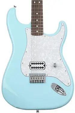 FENDER TOM DELONGE STRATOCASTER ELECTRIC GUITAR - DAPHNE BLUE