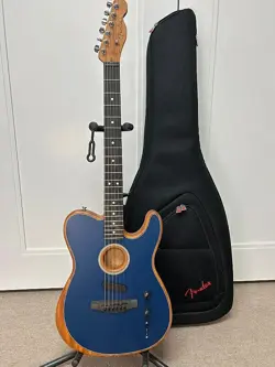 FENDER AMERICAN ACOUSTASONIC TELECASTER ACOUSTIC ELECTRIC GUITAR - STEEL BLUE