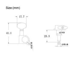 VINTAGE FENDER ELECTRIC GUITAR TUNERS TUNING PEGS KEYS MACHINE HEADS SILVER