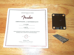 FENDER 2020 USA CHROME AMERICAN ORIGINAL FOUR BOLT STRATOCASTER NECK PLATE