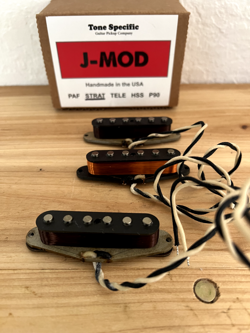 J-MOD STRAT PICKUPS BY TONE SPECIFIC. FITS FENDER STRATOCASTER & MJT BODY.