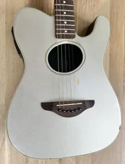 VINTAGE FENDER TELECOUSTIC ACOUSTIC ELECTRIC GUITAR SILVER SPARKLE