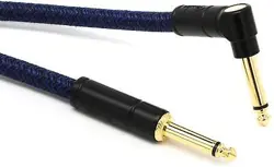 FENDER FESTIVAL INSTRUMENT CABLE - 10' STRAIGHT-ANGLE, BLUE DREAM