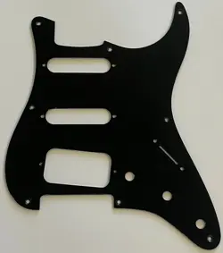 FOR FIT US FENDER 8 SCREW STRATOCASTER HSS STYLE GUITAR PICKGUARD  1 PLY BLACK