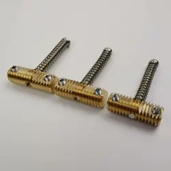 3PCS BRASS GUITAR THREADED BRIDGE SADDLES FOR FENDER TELECASTER TELE