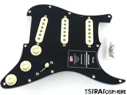 FENDER AMERICAN PROFESSIONAL II STRAT, LOADED PICKGUARD TIM SHAW, V-MOD BLACK