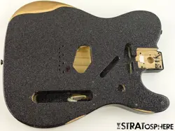 FENDER BRAD PAISLEY ROAD WORN ESQUIRE NITRO BODY GUITAR PARTS BLACK SPARKLE