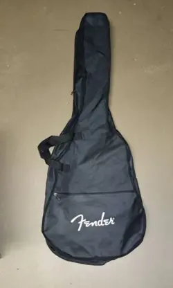 FENDER BLACK SOFT CARRYING CASE ELECTRIC GUITAR BAG BLACK NYLON W/ PICKS