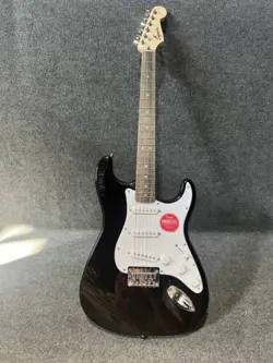 FENDER SQUIER ELECTRIC GUITAR BLACK MAPLE FINGERBOARD