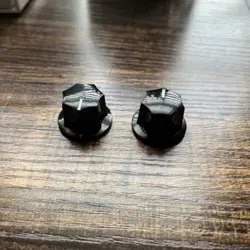 GENUINE FENDER SQUIER BULLET MUSTANG GUITAR SKIRTED KNOBS - SET OF 2