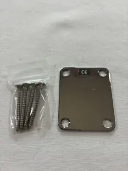 2003 FENDER STRATOCASTER STANDARD MIM CHROME NECK JOINT PLATE W/ HW
